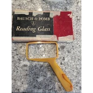 Vintage Bausch & Lomb Bakelite Butterscotch Magnifying Glass